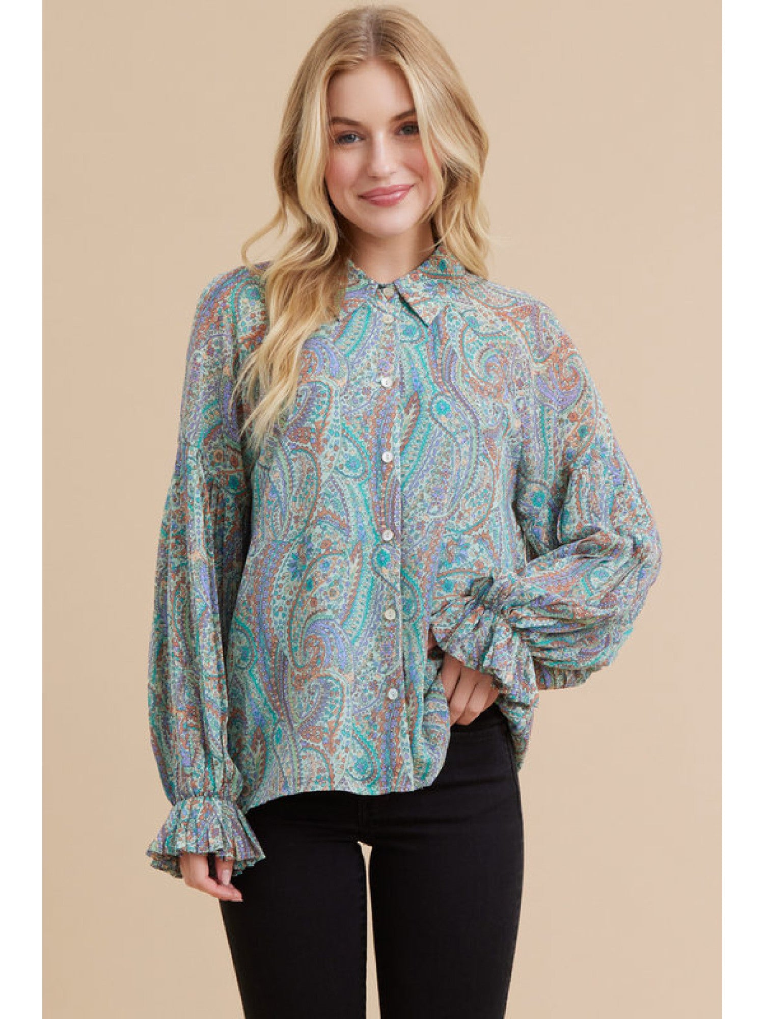 Paisley Print Top