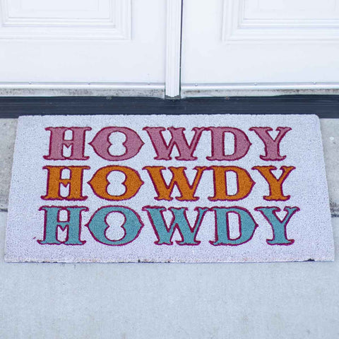 Howdy Friends Coir Doormat