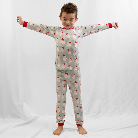 Kid's Jolly Santa L/S Pajama Set