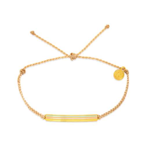 Enamel Stripe Bar GD Charm Bracelet