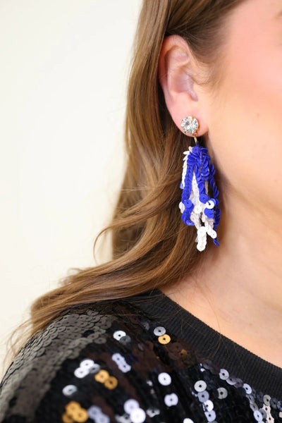 Spirit Earrings - Blue/White