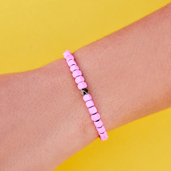 Pink Hematite Stretch Bracelet | Pura Vida