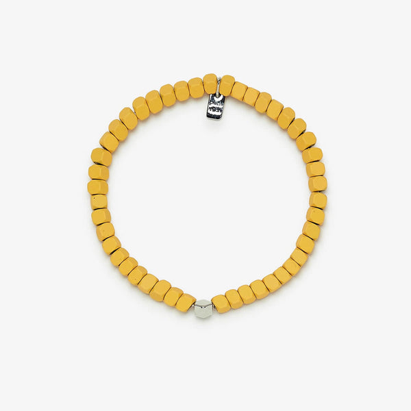 Yellow Hematite Stretch Bracelet | Pura Vida