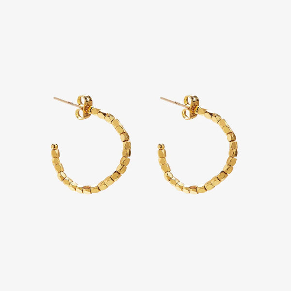 Diamond Cut Hoop Earrings