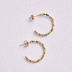 Diamond Cut Hoop Earrings