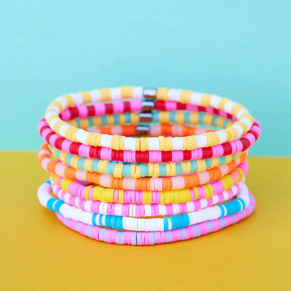 VACATION VIBES STRETCH BRACELET SET OF 8