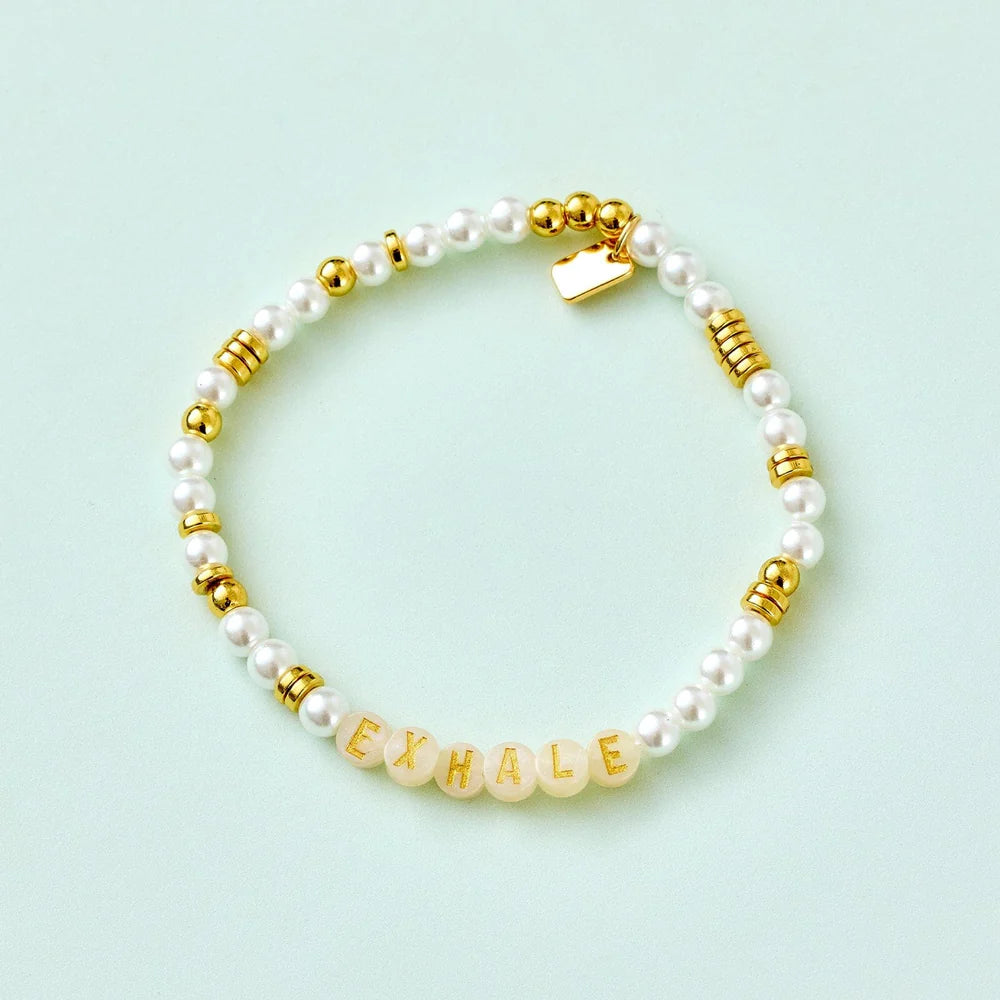 MENTAL HEALTH AWARENESS EXHALE BEAD STRETCH BRACELET