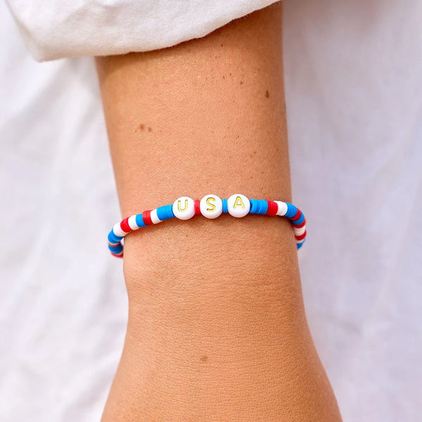 USA DISC STRETCH BRACELET