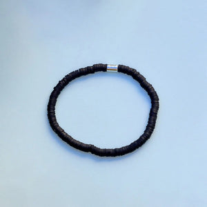 BLACK SEASCAPE STRETCH BRACELET