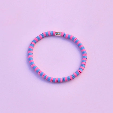 BUBBLEGUM SEASCAPE STRETCH BRACELET