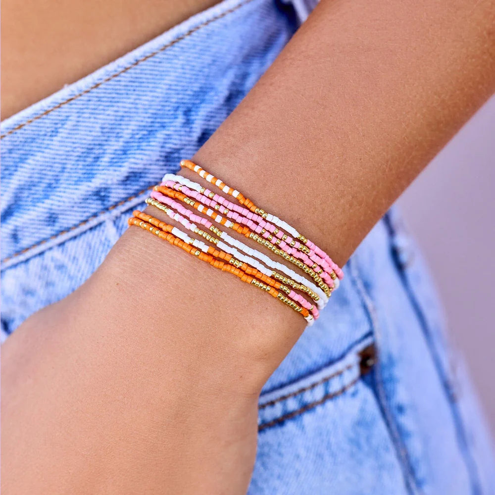 WARM BREEZE STRETCH BRACELET SET OF 8