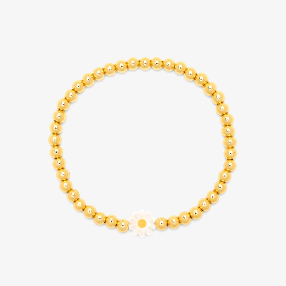 Daisy Ball Bead Stretch Bracelet