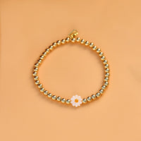 Daisy Ball Bead Stretch Bracelet