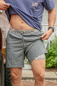 Grizzly Gray - Classic Deer Camo - Athletic Short