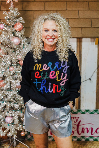 Merry Everything Sweater - Black