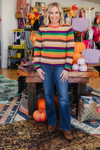 Stripes of Fall Sweater - Orange Mix (SS)