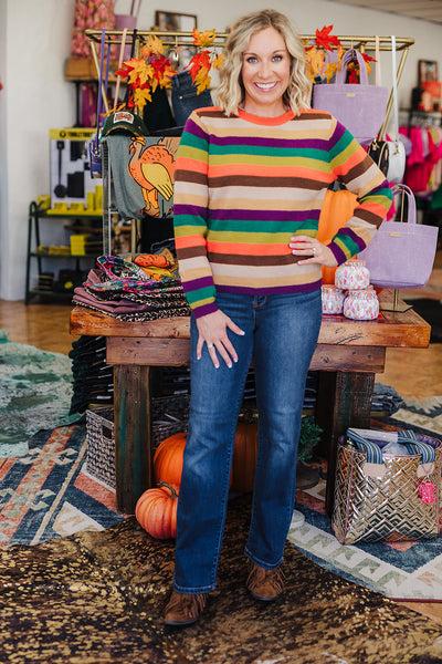 Stripes of Fall Sweater - Orange Mix (SS)