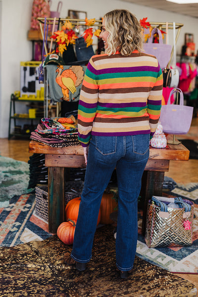 Stripes of Fall Sweater - Orange Mix (SS)