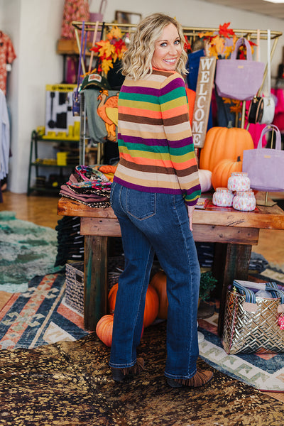 Stripes of Fall Sweater - Orange Mix (SS)