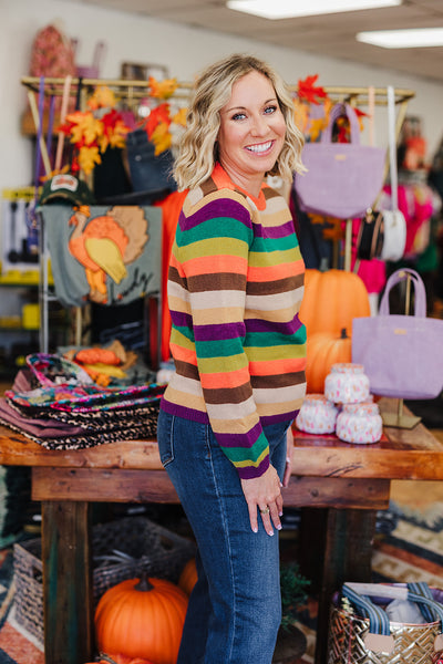 Stripes of Fall Sweater - Orange Mix (SS)