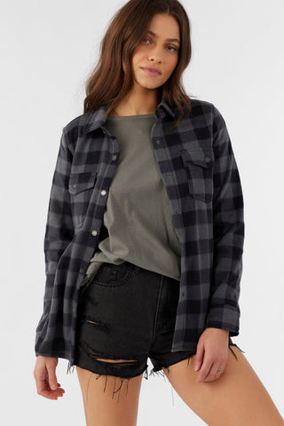 Zuma Flannel Top - Graphite 2