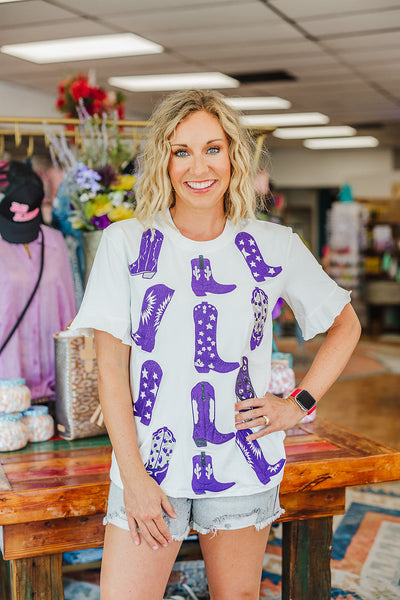 Walk The Line Top - Purple