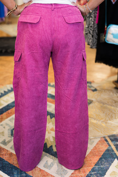 Carlie Corded Pants - Orchid