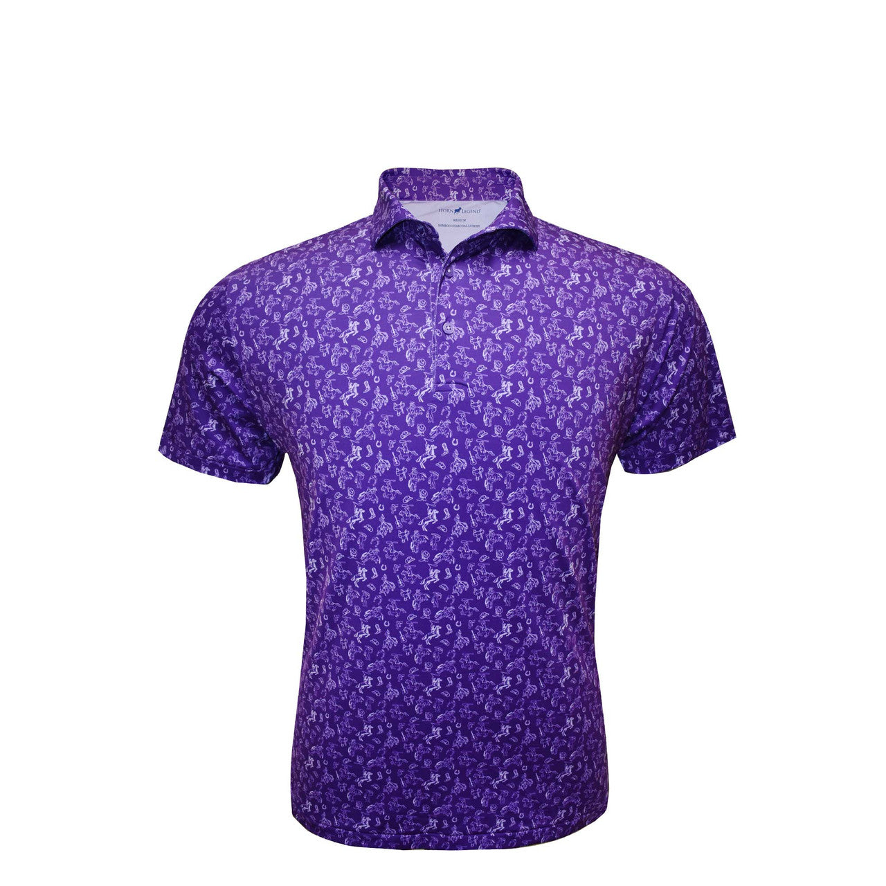 Texas Cowboy Print Polo