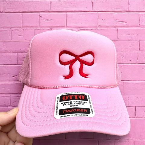 Bow Embroidered Trucker Hat