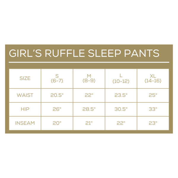 Girl's Nutcracker March Ruffle Sleep Pants