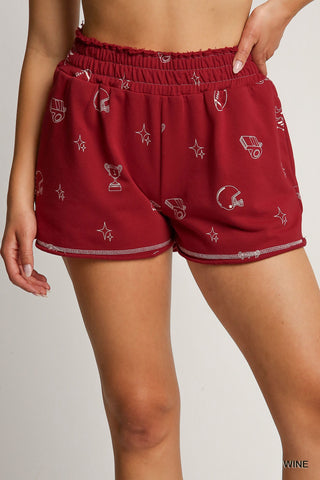 Cheer Squad Shorts - Maroon