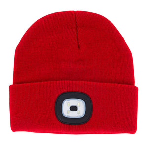 Red - Rechargeable Led Beanie