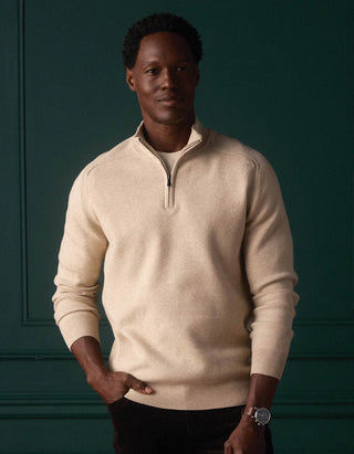 Cooper's Landing Quarter zip - Oatmeal