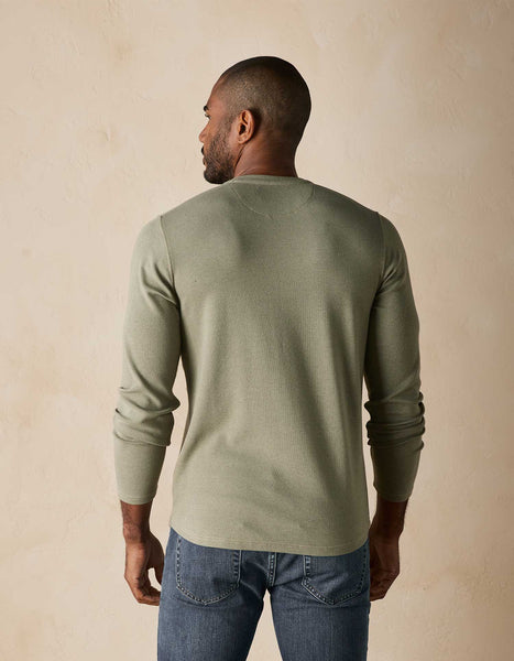 Moss - Puremeso Two Button Henley