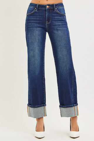 Amy Mid-Rise Ankle Straight Risen Jeans