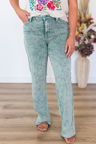 Sea Green Dad Judy Blue Jeans