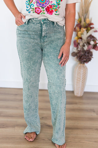 Sea Green Dad Judy Blue Jeans