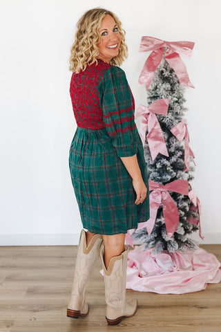Helen Dress - Green Plaid