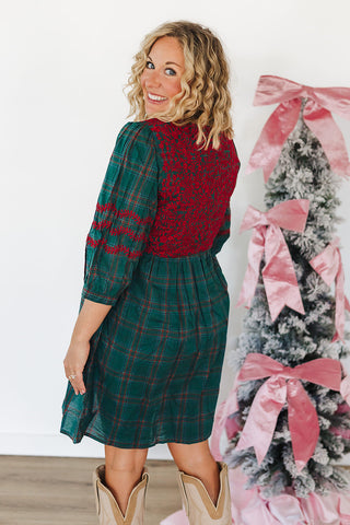 Helen Dress - Green Plaid