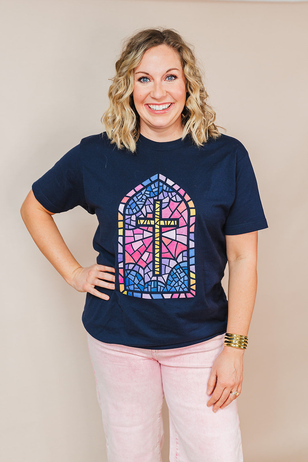 Stained Glass Cross Tee