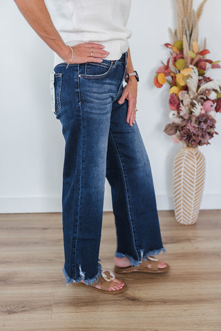 Dangerously Dark Denim Risen Jeans