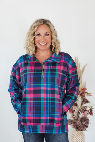 Everyday Pullover - Plaid Pop