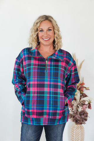 Everyday Pullover - Plaid Pop