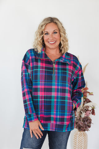 Everyday Pullover - Plaid Pop