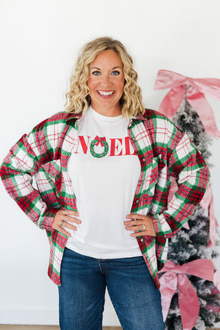 Pretty in Plaid Shacket - Red/Green