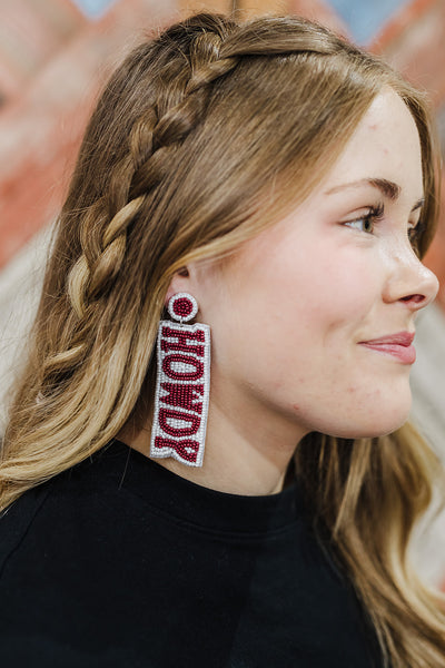 Howdy Beaded Earrings