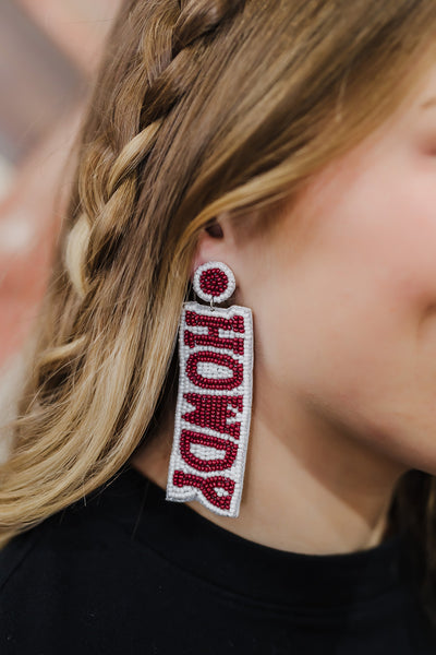 Howdy Beaded Earrings