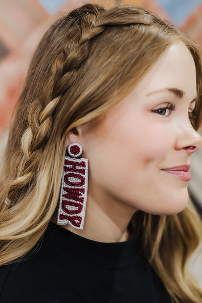 Howdy Beaded Earrings