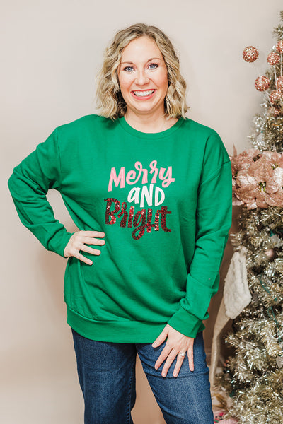 Merry & Bright Sequin Sweatshirt