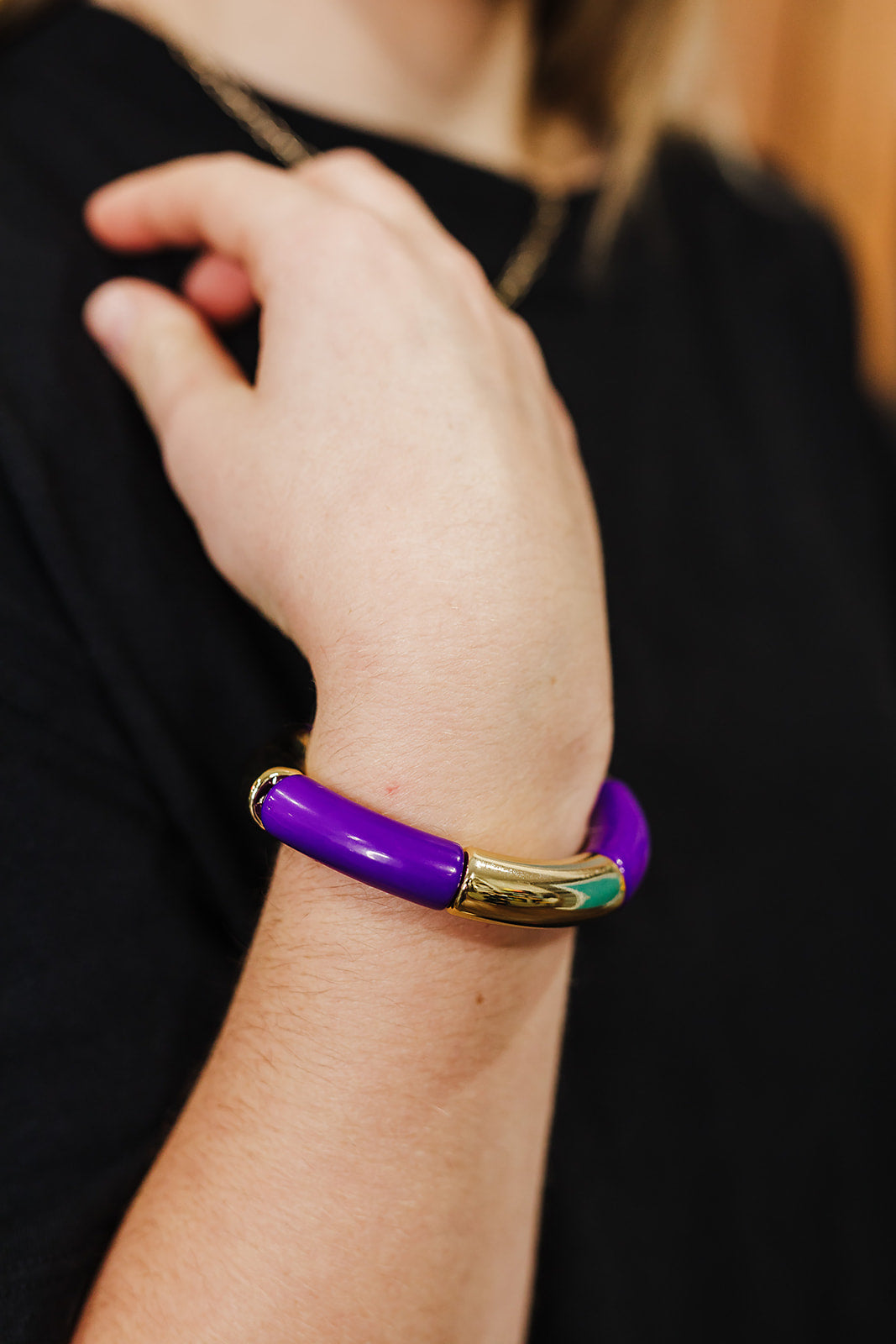 Game Day Bracelet - Purple/Gold